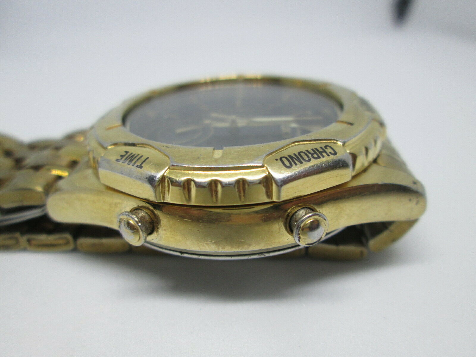 SEIKO 8V20-7000 ALARM CHRONOGRAPH BEZEL OPERATED GOLDPLATED QUARTZ