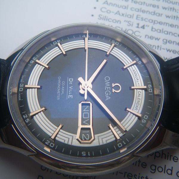 Omega De Ville Hour Vision Annual Calendar. White gold, very limited ...