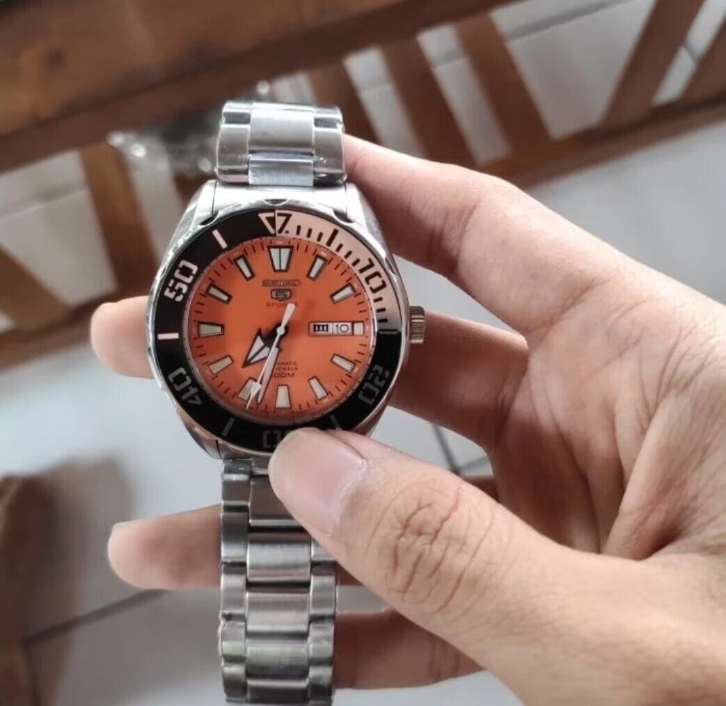 Seiko Watch, Brand New, SRPC55J1 , 5 Sports Automatic 48mm Orange