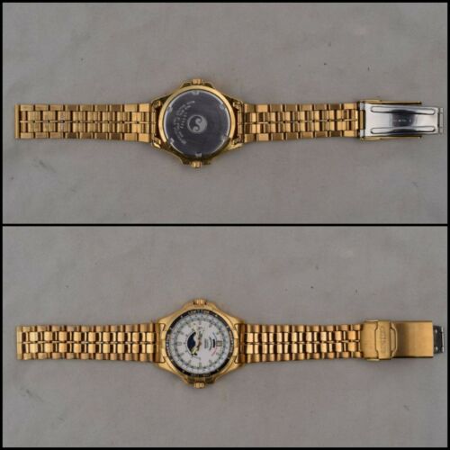 Seiko Tide Master Moon Phase Tidal Chronometer Watch 6F24-7019