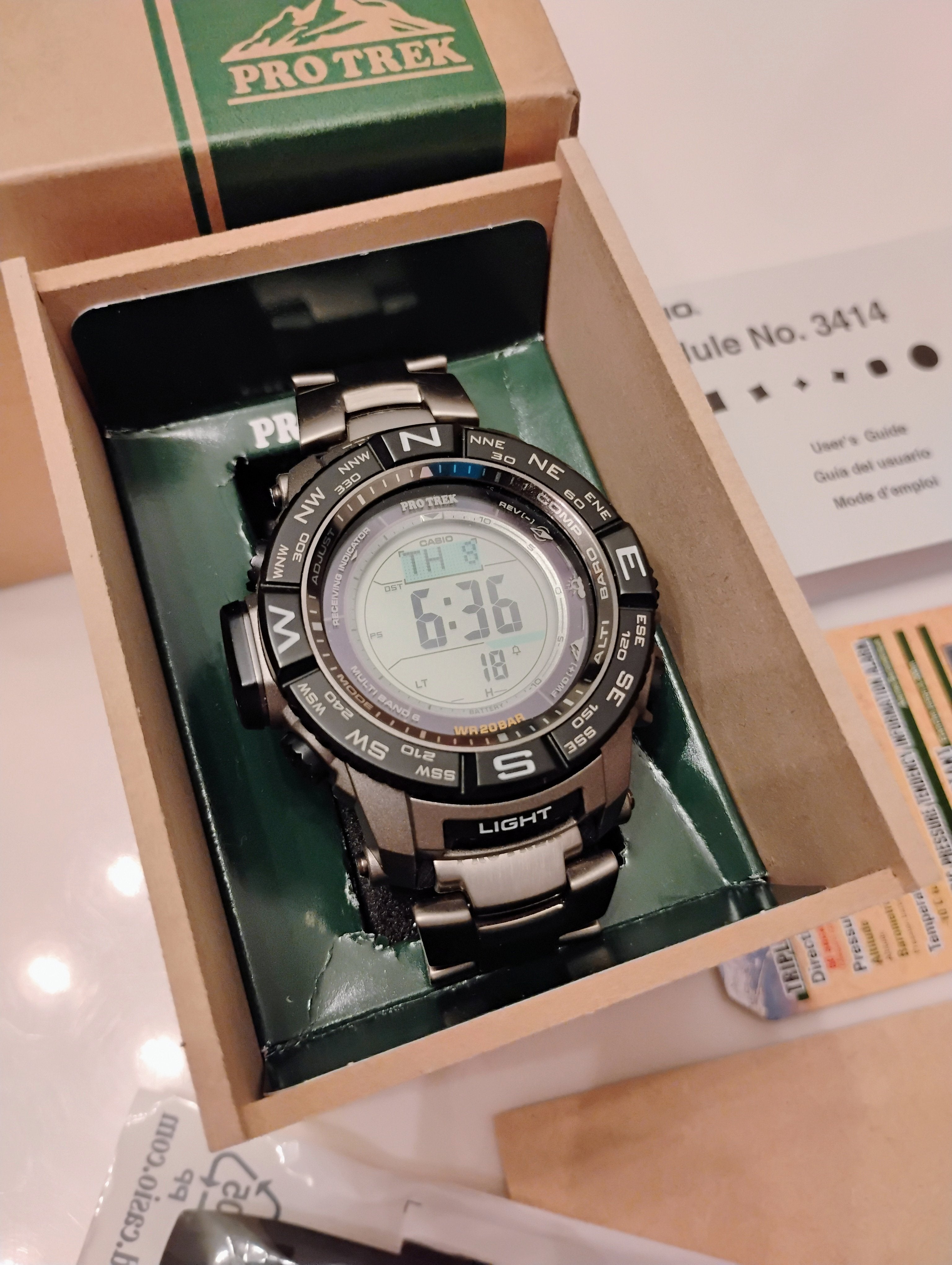 Casio Pro Trek PRW 3500T Titanium 165 USD WatchCharts Marketplace