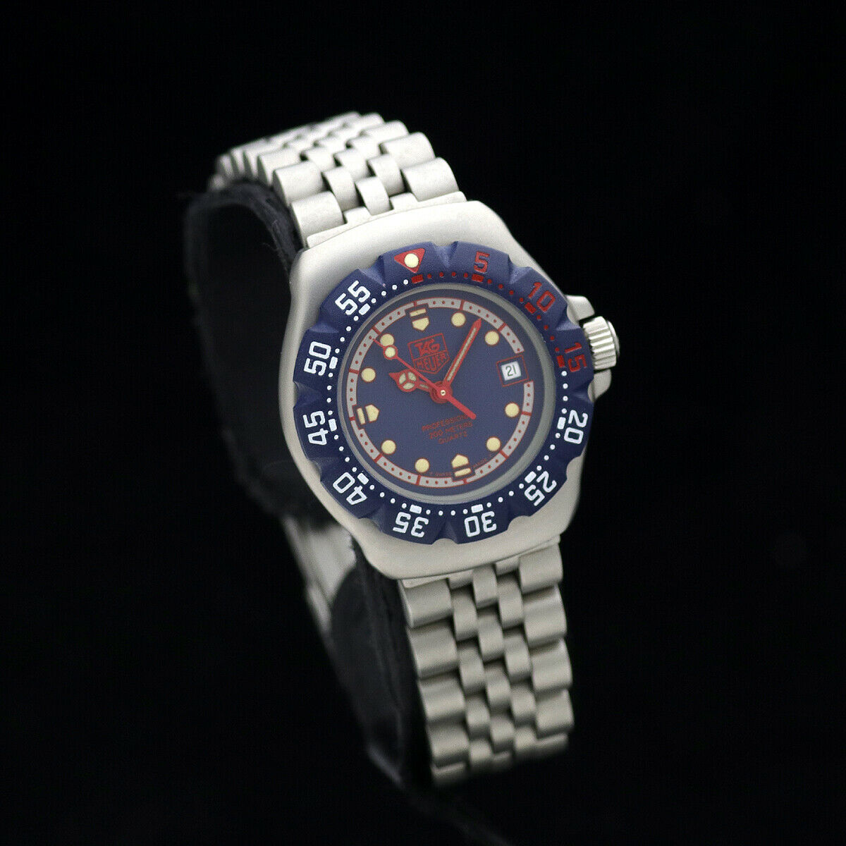 TAG HEUER VINTAGE WA1410 FORMULA 1 BLUE DIAL BEZEL S.S. LADIES