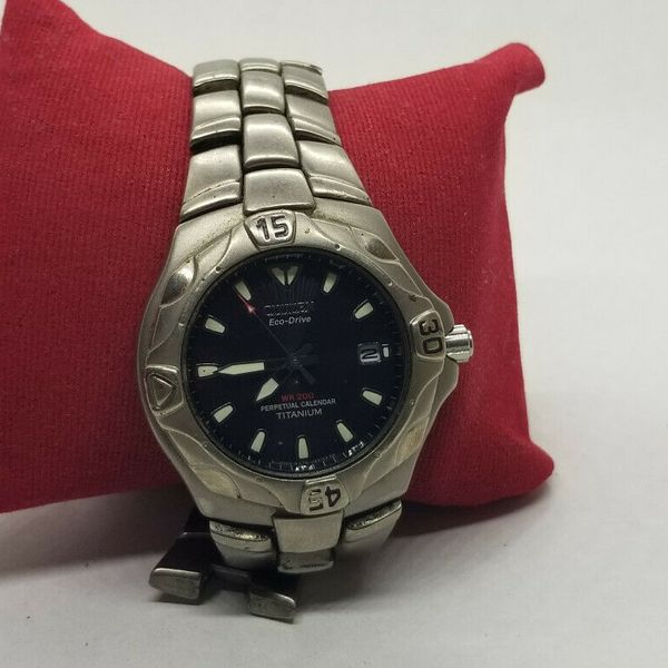 Rare CITIZEN ECO DRIVE E710-H26183 PERPETUAL CALENDAR RUNS need to fix