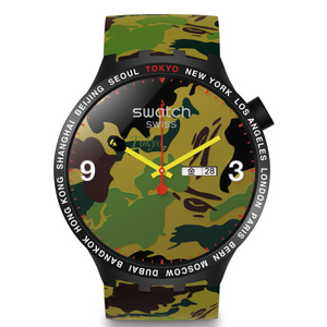 SWATCH X BAPE TOKYO LIMITED EDITION OF 1993 WATCH - NEW CAMO JAPAN 