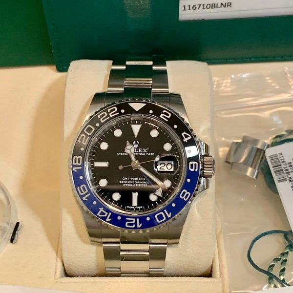 DISCONTINUED 2017 Rolex 116710BLNR "Batman" GMT II w/ORIGINAL SALES