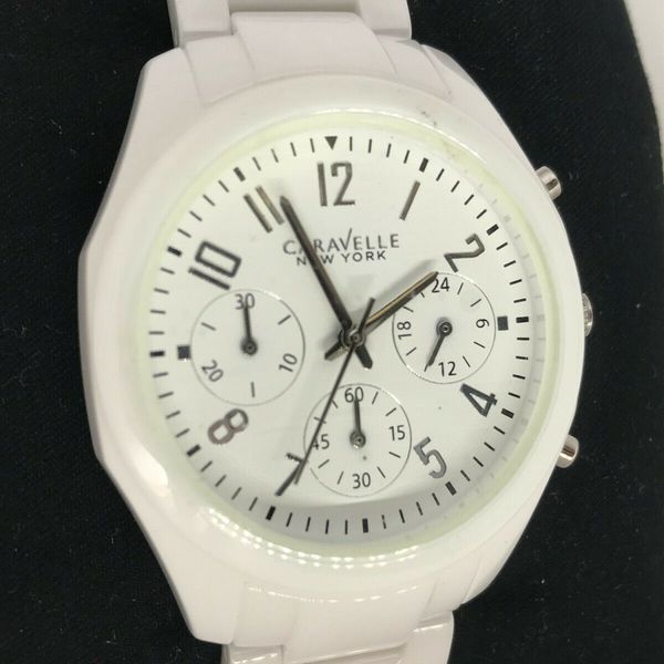 Caravelle White Ceramic Watch Đồng Hồ Ceramic Caravelle Ny  display picture 1
