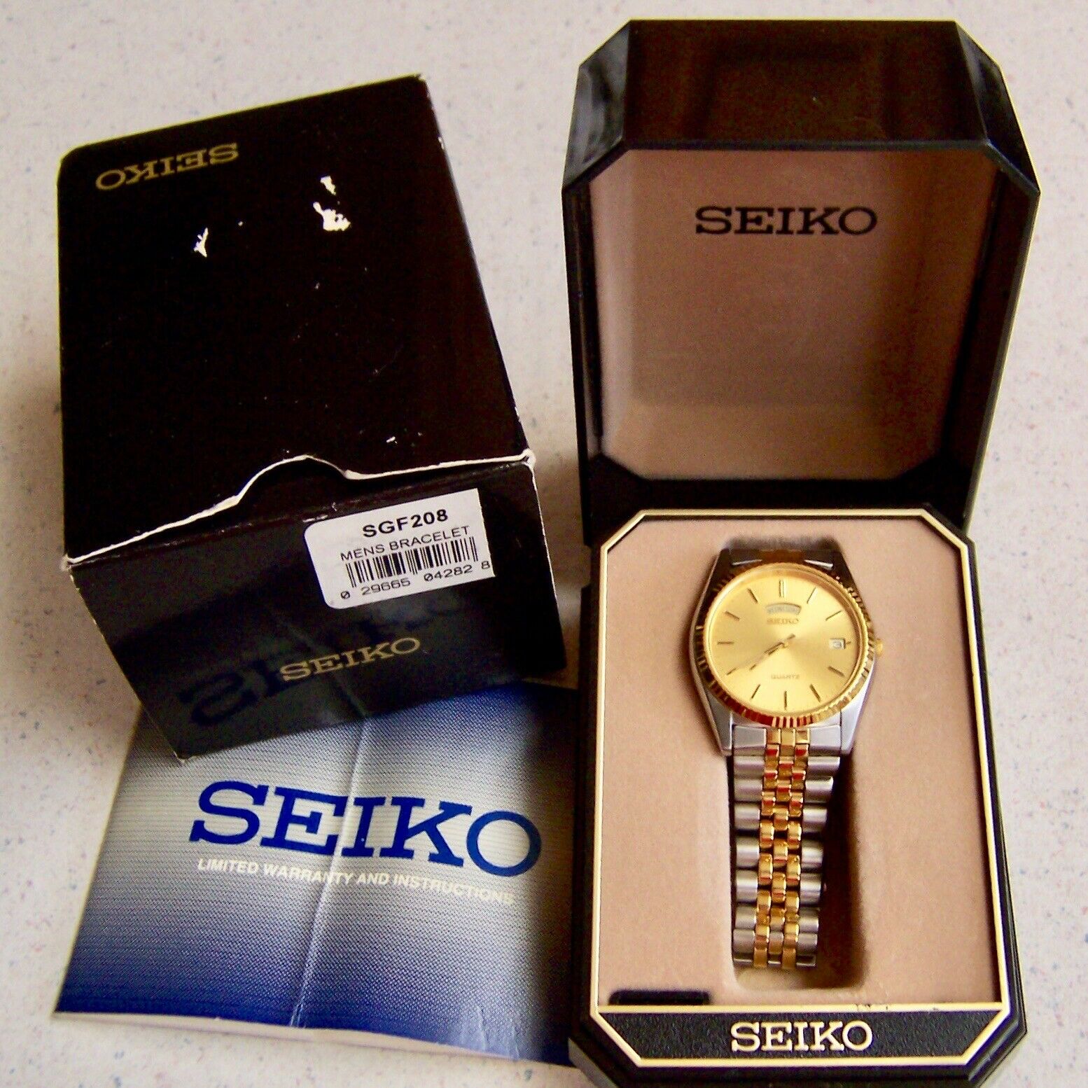 Vintage SEIKO WATCH 7N43-8111 - never worn - gold face - mechanical |  WatchCharts