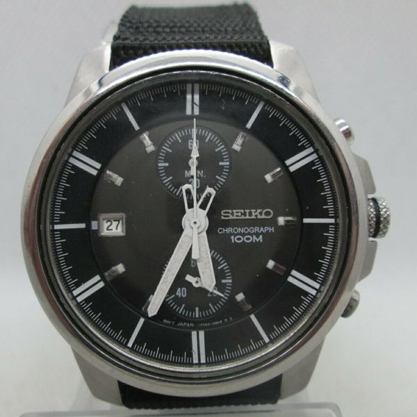 SEIKO 7T94-0AW0 CHRONOGRAPH STAINLESS STEEL QUARTZ MENS