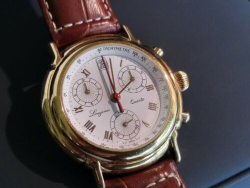 LONGINES LA GRANDE CLASSIQUE CHRONOGRAPH MENS VINTAGE GOLD 7174