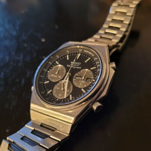 Vintage 1983 Seiko 7a38-7000 Quartz Chronograph Watch/New Battery/Runs  Great | WatchCharts