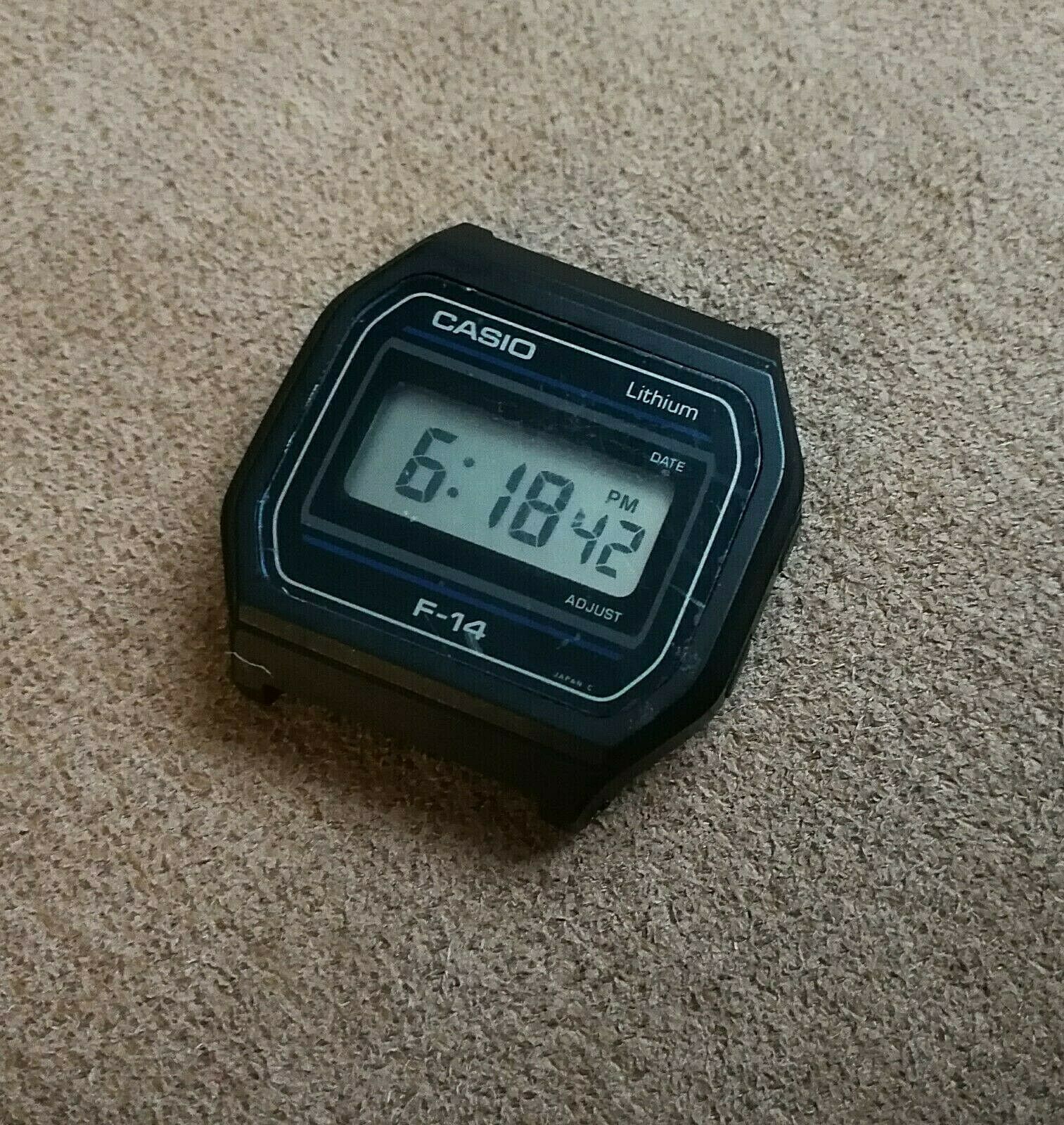 casio f-14 lithium lcd watch from 1984 japan rare vintage module