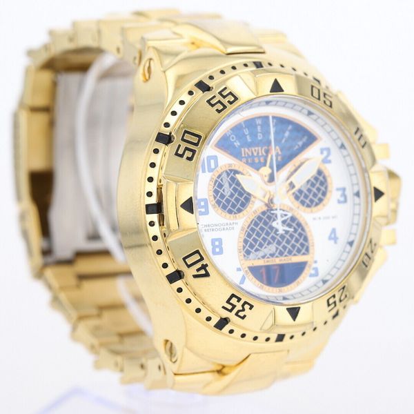 Invicta Excursion Silver and Blue Carbon Fiber Dial Chronograph Men's ...