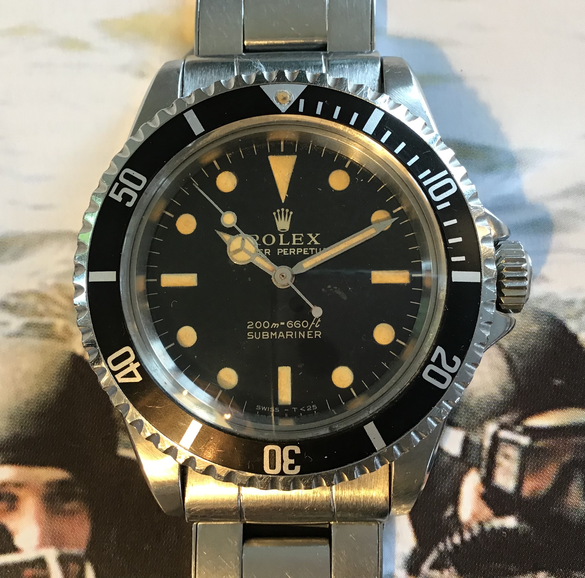 FS REDUCED 1964 Rolex Submariner ref.5513 with Glossy Gilt