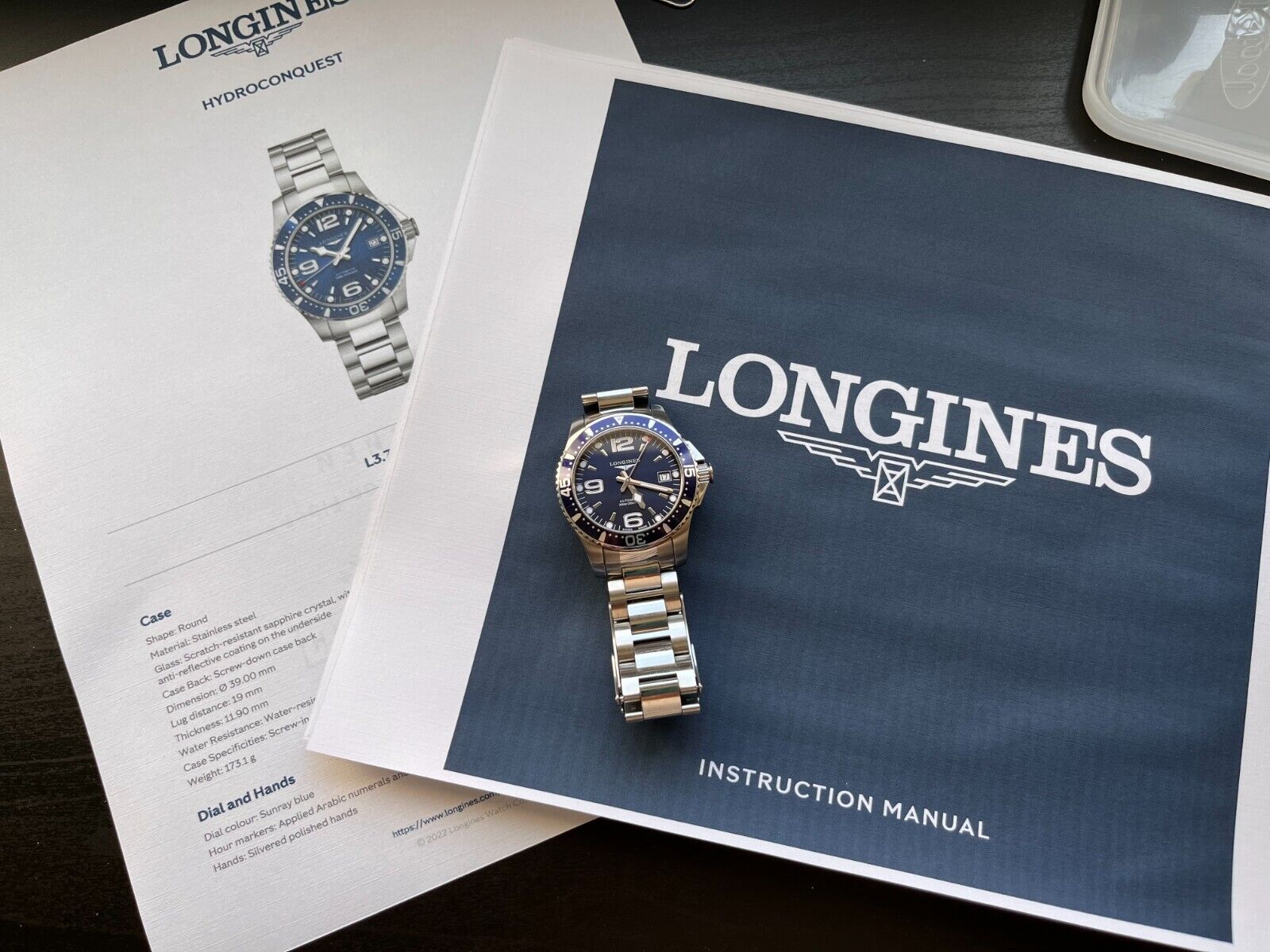 LONGINES HydroConquest 39mm Sunray BLUE Dial Automatic Men s Watch