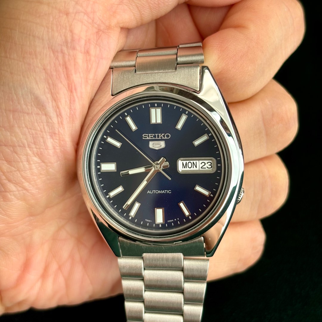 Orologio Automatico SEIKO 5 SNXS77K1 - Quadrante Blu, Cassa Acciaio 37mm, Cinturino Metallico