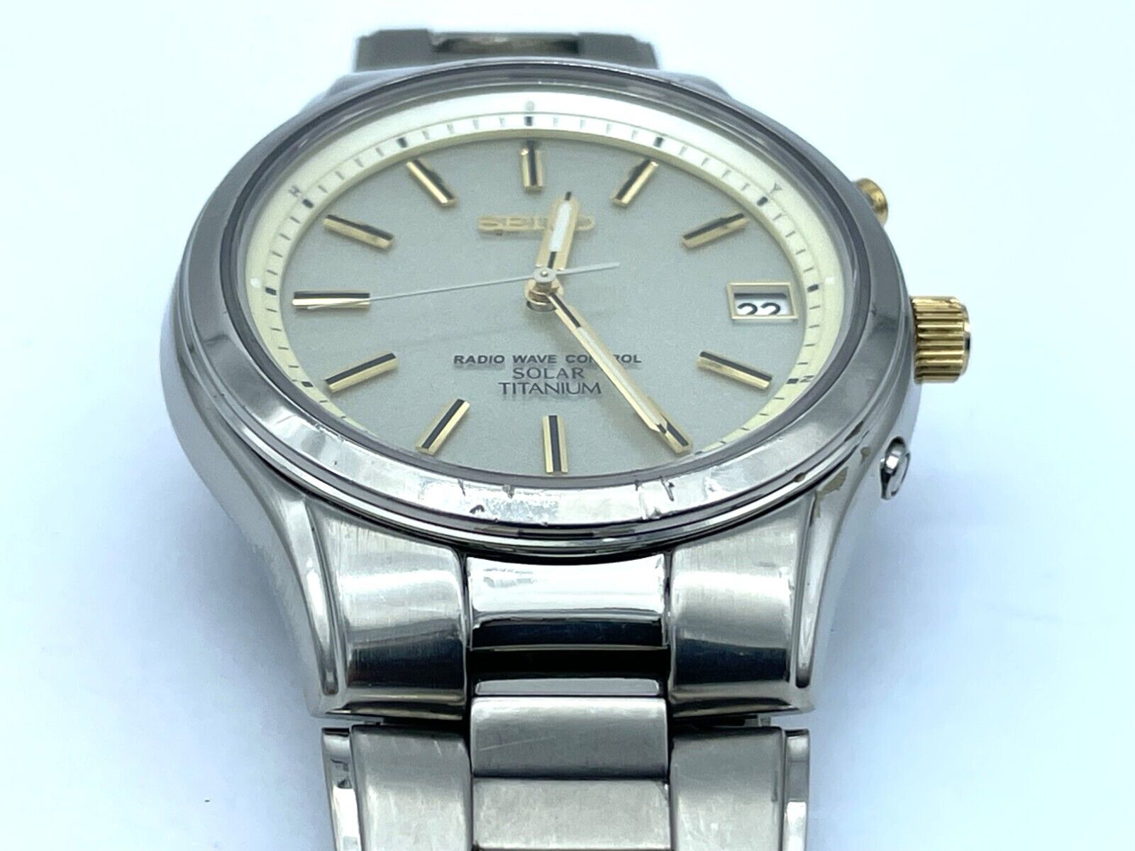 Radio Solar Titanium SEIKO Watch Wave Control 7B22-0AD0 Seiko 