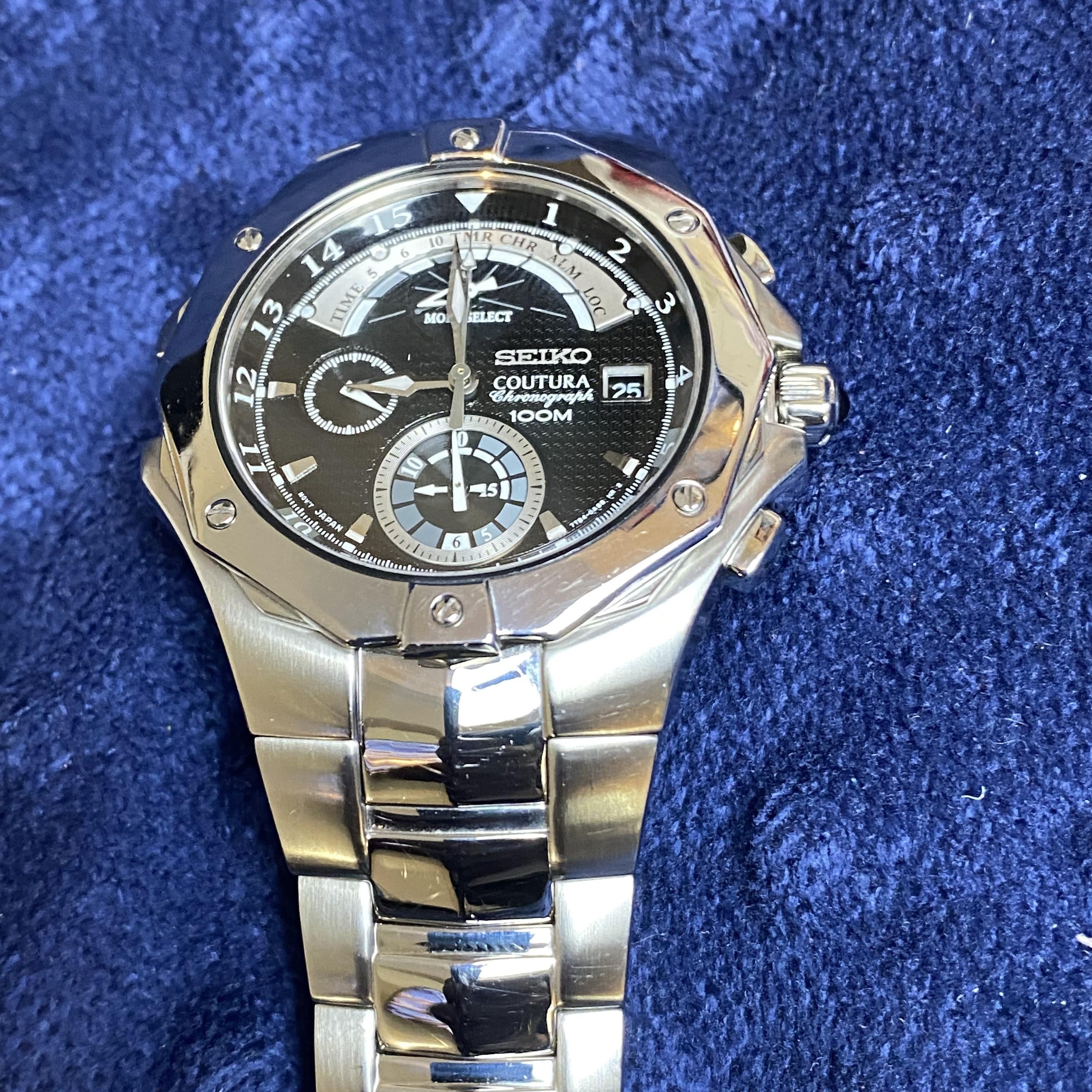 Seiko coutura best sale chronograph 100m price