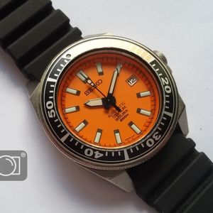SOLD: Seiko orange Samurai 7S25-00D0 SBDA005 200m titanium diver |  WatchCharts