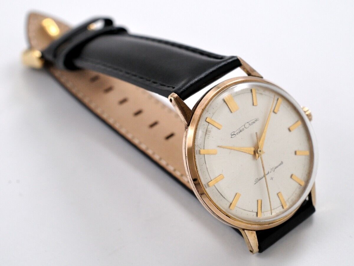 Vintage SEIKO CROWN 21 Jewels Hand-Winding Gold Filled J15003E