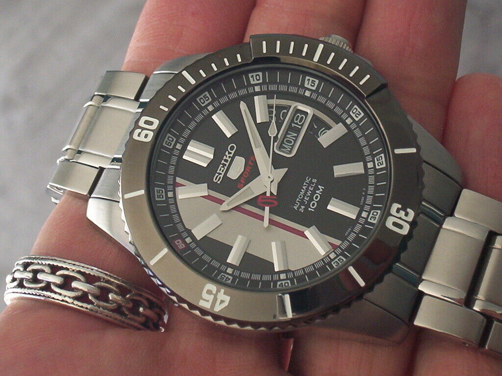 SEIKO 5 50TH ANNIVERSARY SPORTS AUTOMATIC CAL.4R36, DAY-DATE, MINT ...