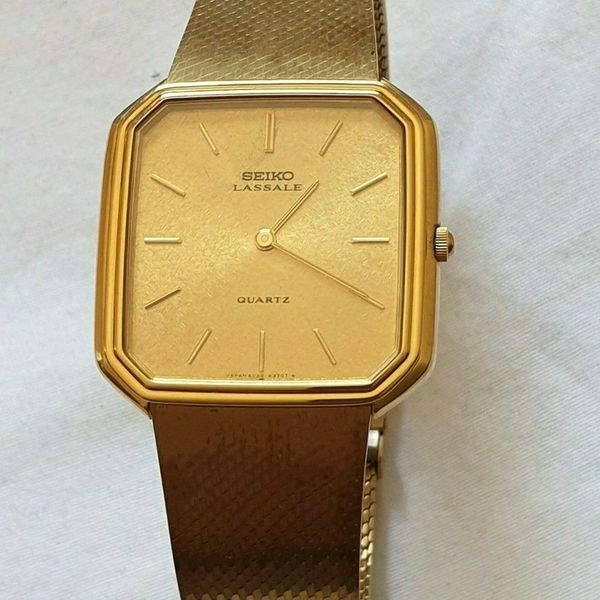 Seiko Lassale 6020 5929 1981 Quartz Gents Gold Watch Mint With Box Watchcharts Marketplace