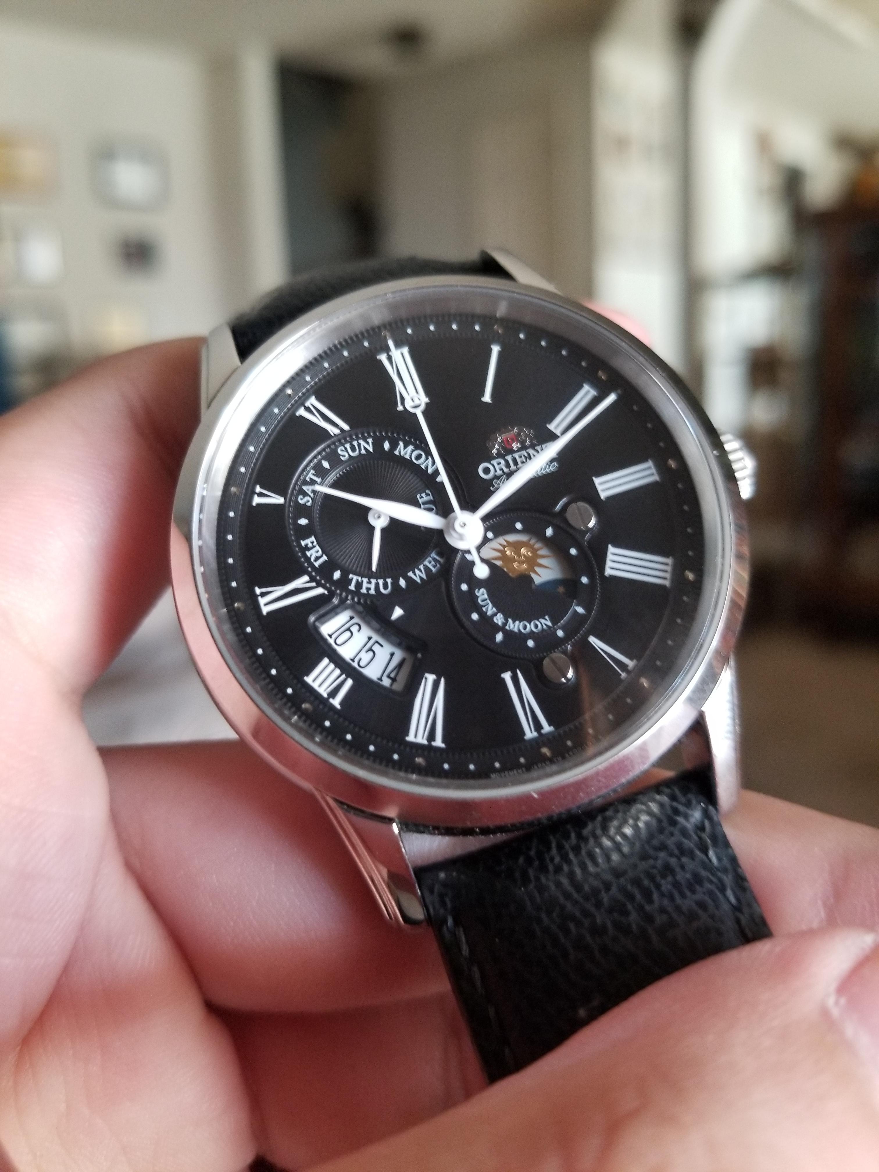 Orient sun discount and moon black