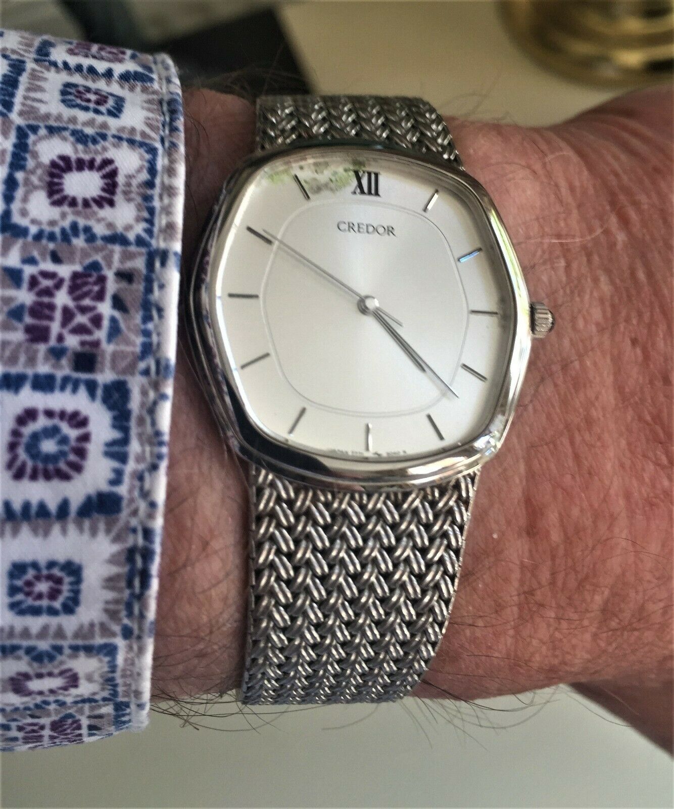 Men's Seiko Credor Model 7771-5040 Vintage Silver Watch | WatchCharts