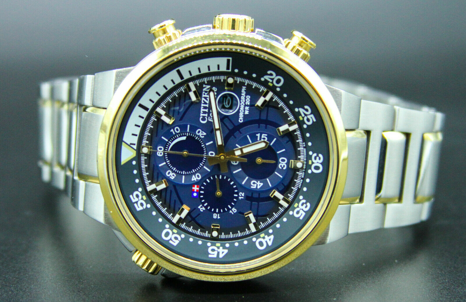 CITIZEN ECO DRIVE CHRONOGRAPH Endeavor WR 200 Two Tone Watch CA0444 50L WatchCharts Marketplace