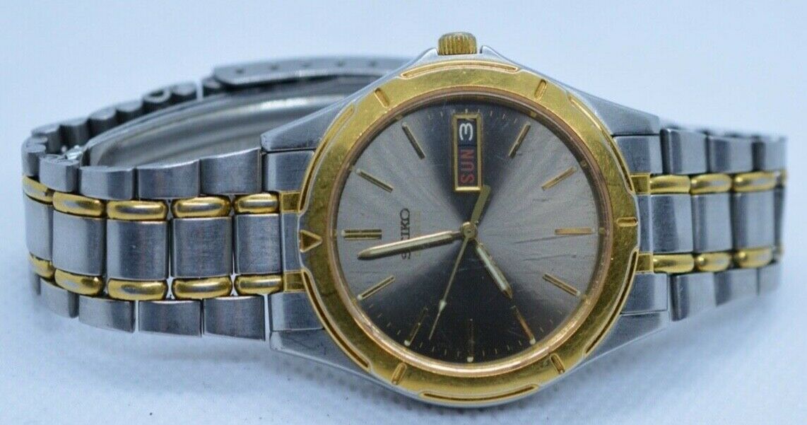 SEIKO 7N43 6A09 For Parts Replace Crown Stem Day Date Stuck