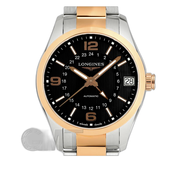 Longines Conquest Classic 42 GMT Stainless Steel - Red Gold (L2.799.5. ...