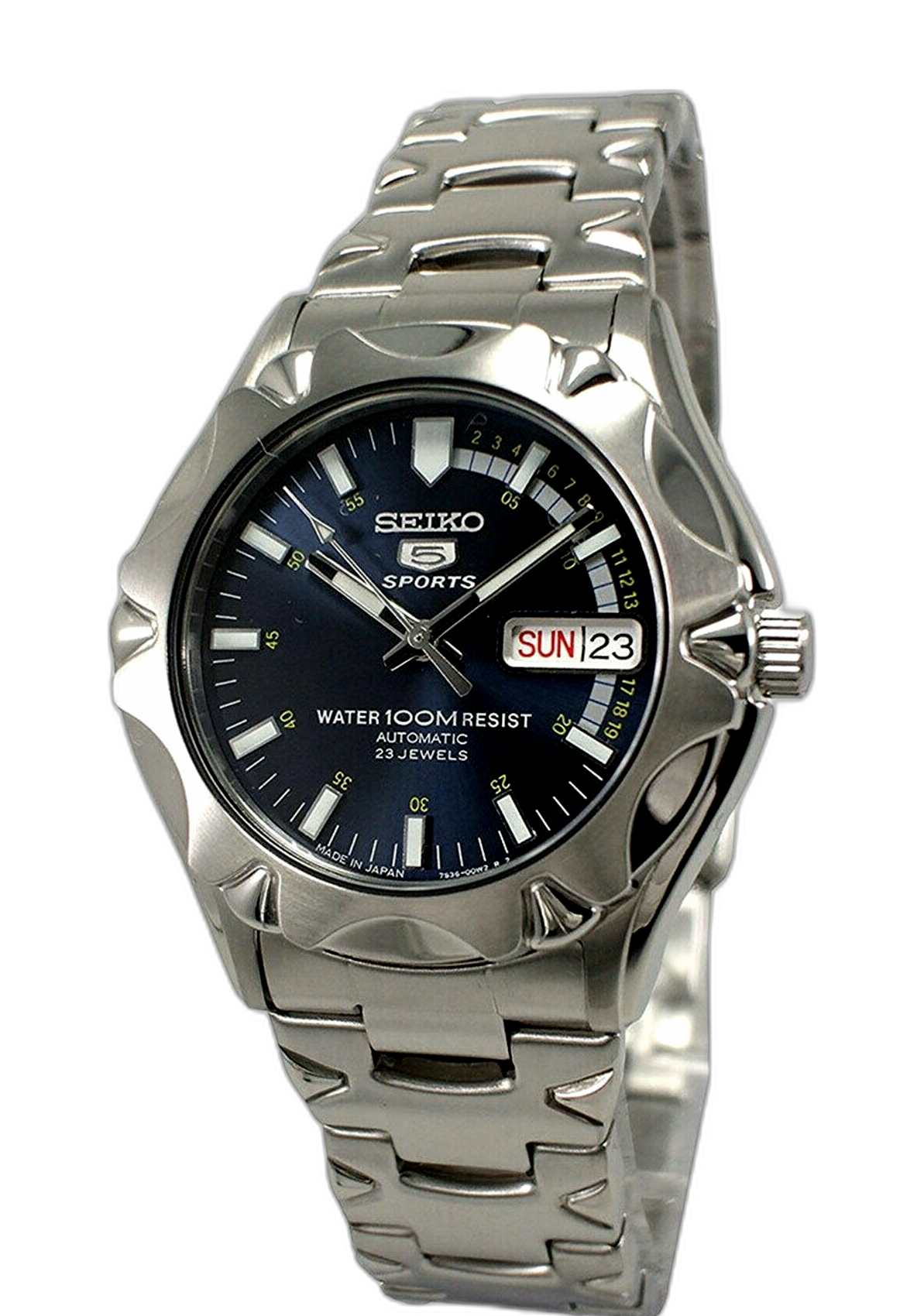 SEIKO SNZ447J1,Men Sport,Automatic,Stainless steel,Silver Tone,Day