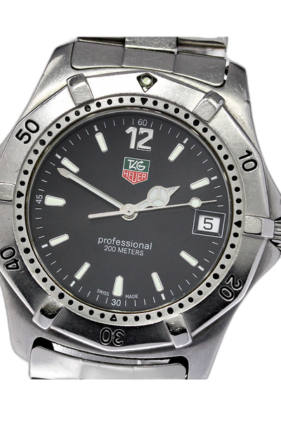 稼動品！HEUER ホイヤー 2000 メンズ 962.006 38mm Heuer Pre-Tag 37mm Men's Professional 2000 Series Black Dial Watch