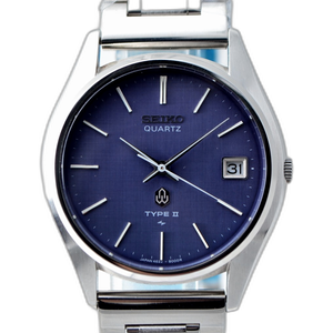 SEIKO TYPE II BlueDial ガラス新品1980.Dec 美品 Vintage Seiko Type II Quartz JDM 4622 8000 August 1976 Snowflake