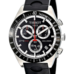 Tissot PRS 516 SWISS Chronograph Black Rubber Strap Men s