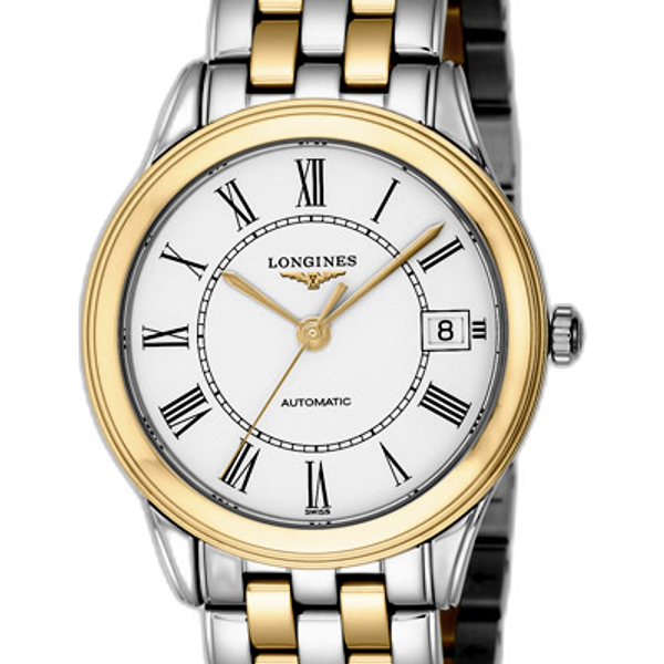 Longines Flagship 35.6 Automatic Two Tone White Roman L4  display picture 2