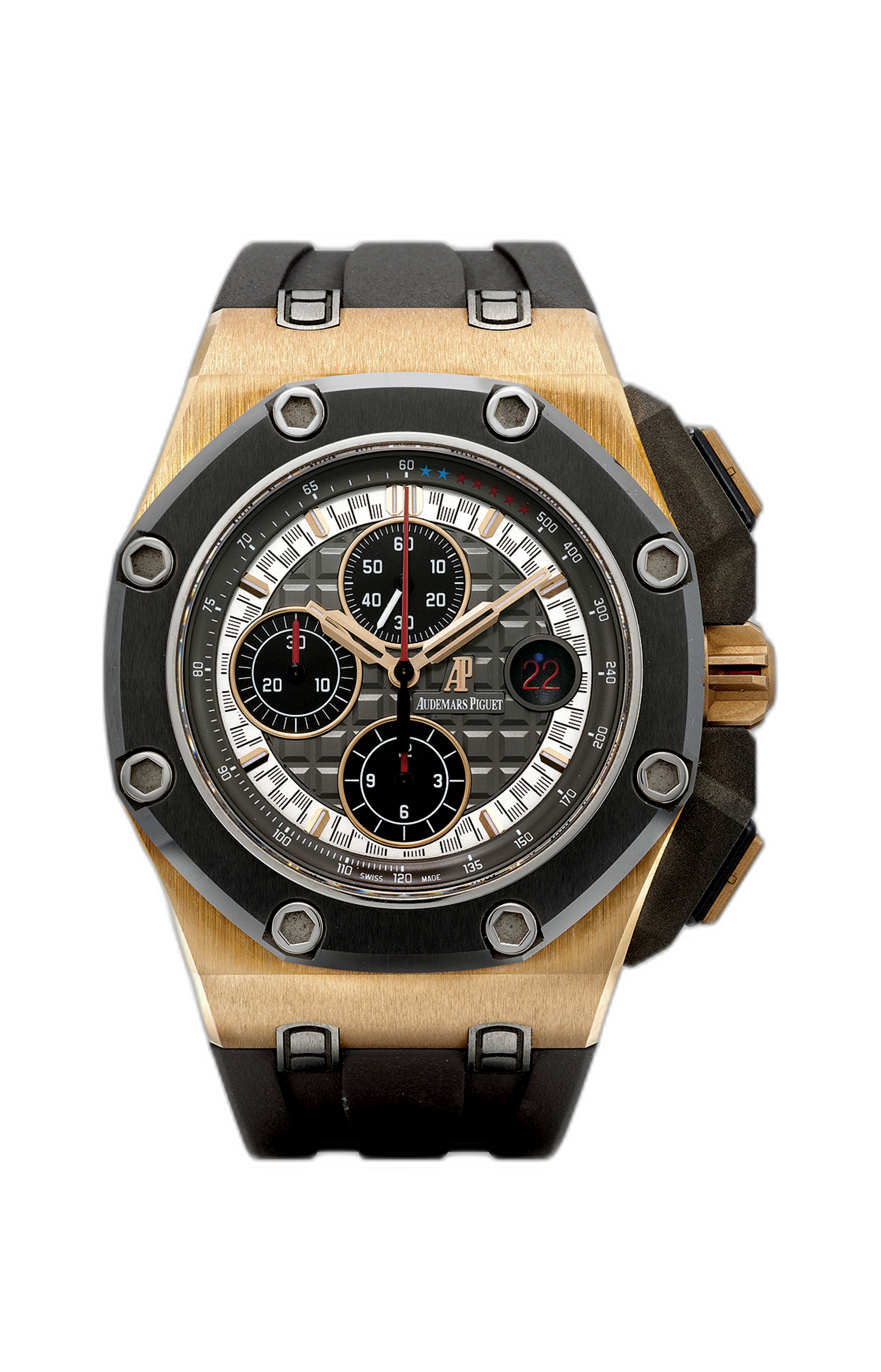 royal oak offshore michael schumacher gold price Audemars Piguet Royal Oak Offshore 26568 Schumacher Pink Gold 26568OM Price  as of August 2026 WatchCharts