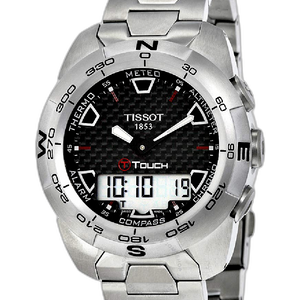 Tissot T Touch Expert Mens Black Carbon Dial Titanium Watch T013