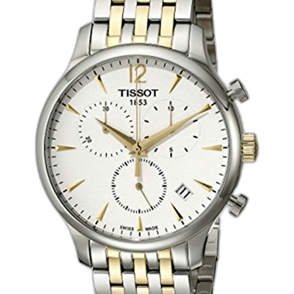 Tissot T Classic Tradition White Dial Two Tone Mesh Bracelet Watch for Women - T063.210.22.037.00