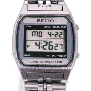 Vintage Seiko Silver Tone Digital A904-500A -LCD Alarm/Chronograph Wrist Watch VTG Seiko Men A904-5009 Multifunction Quartz Digital Watch  main image 3