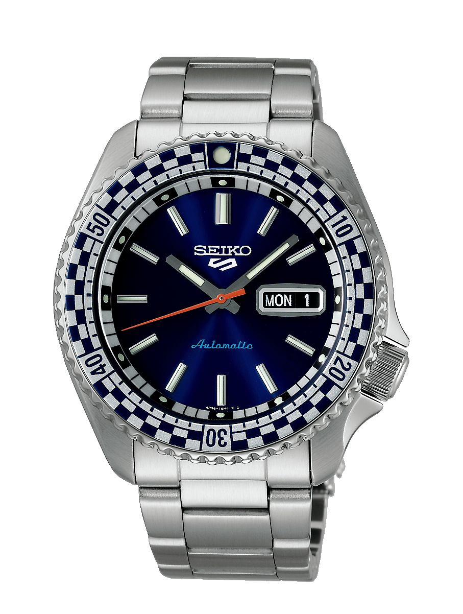 Seiko 5 Sports Blue Checker Flag Special Edition SRPK65 Price as