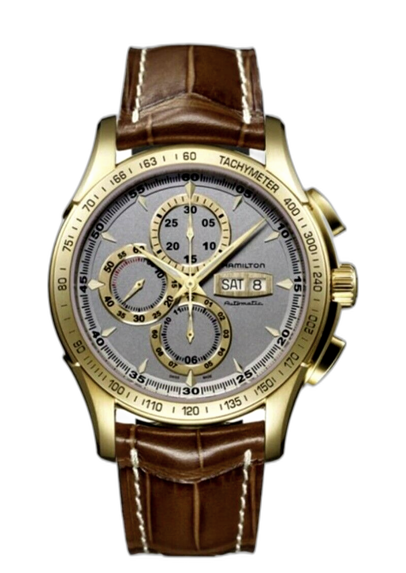 Hamilton Jazzmaster Lord Hamilton 46mm Silver Dial PVD Gold H32836551 ...