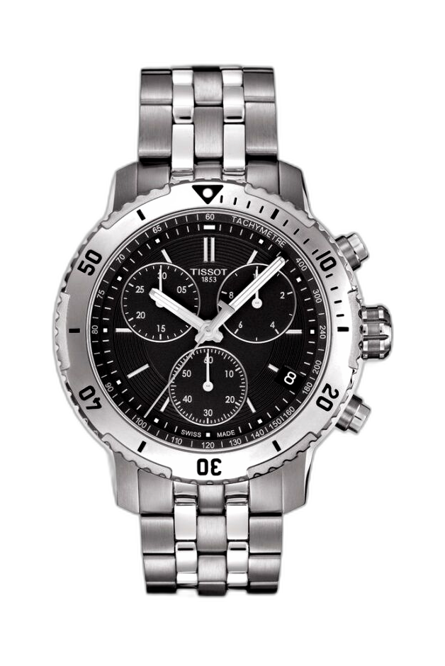 Tissot T Sport PRS 200 Chronograph Blue Dial Silver Steel Strap Watch For Men - T067.417.11.041.00