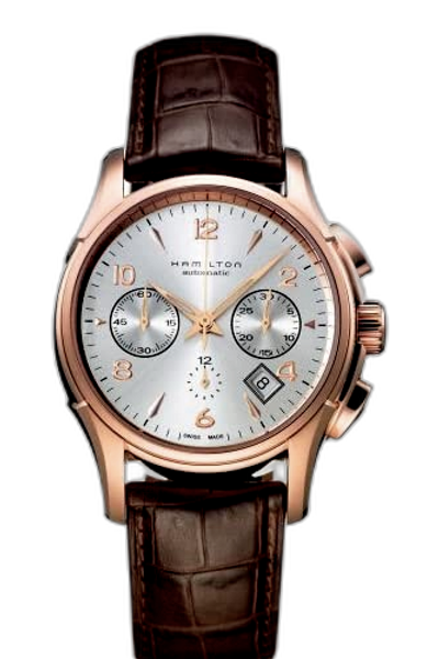 Hamilton Jazzmaster Automatic Chronograph 42mm Silver Dial PVD Gold ...