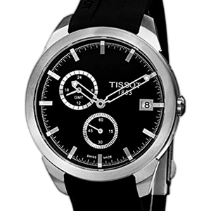 Tissot titanium gmt hotsell black dial men's watch