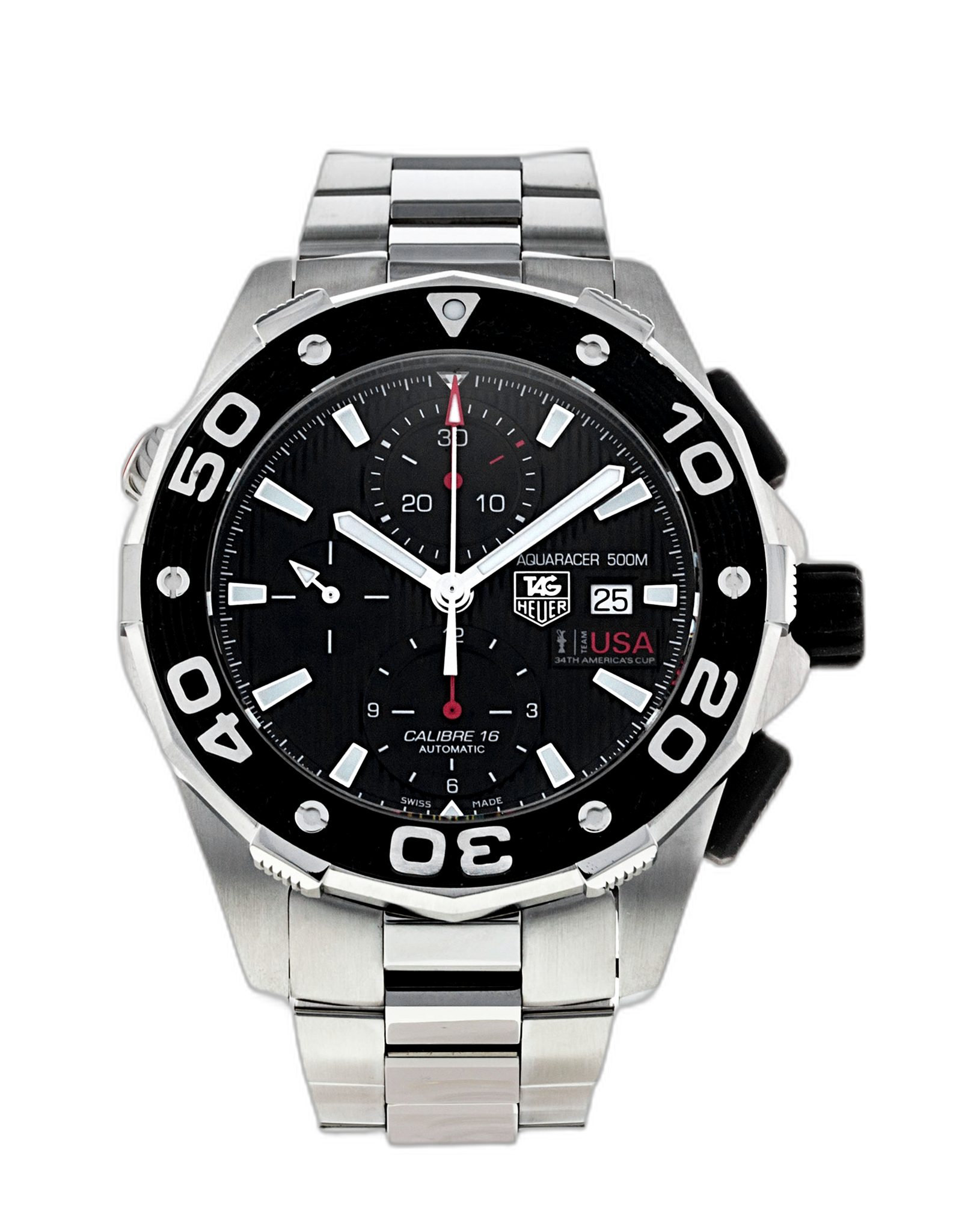 TAG Heuer Aquaracer 500M Calibre 16 USA TEAM Limited Edition CAJ2111 ...