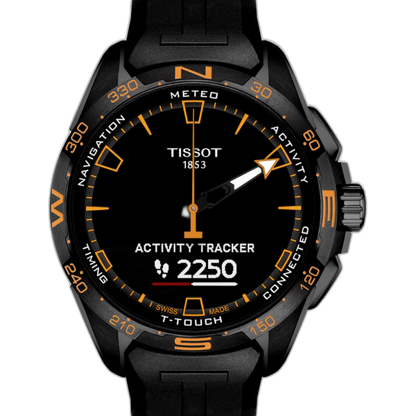 Tissot T-Touch Connect Solar Orologio 47,5mm | Quarzo, Cassa In Titanio | Funzioni Smart E Solari | Quadrante Nero | Modello T121.420.44.051.00