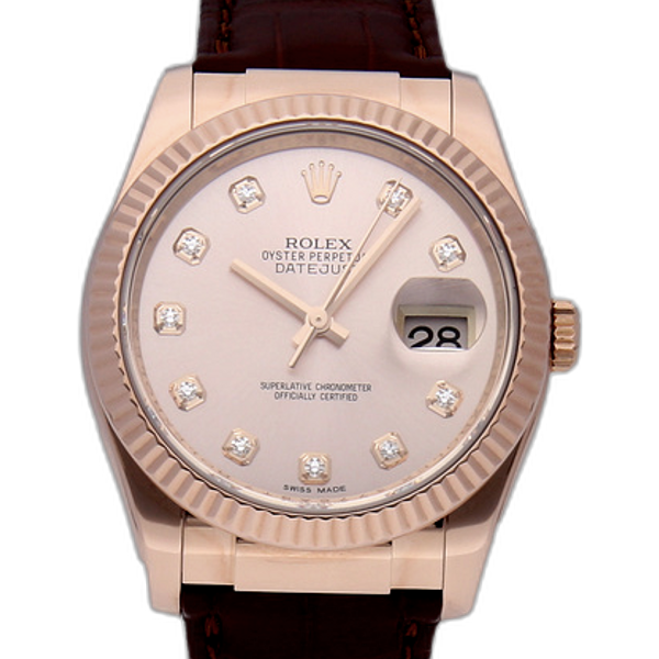 Rolex Datejust 36 Everose Strap Ivory Roman 116135 Price as of