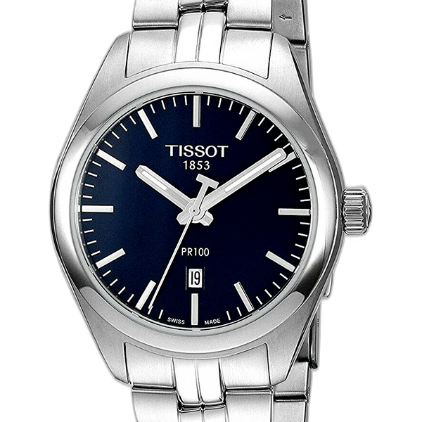 Tissot pr 100 automatic hot sale blue dial men's watch