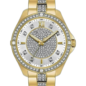 BULOVA CRYSTAL GOLD TONE LADIES WATCH 98L228 450.00 WatchCharts