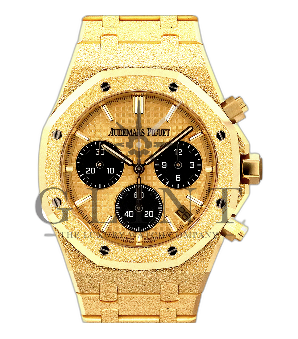 Audemars Piguet Royal Oak Chronograph 41 Frosted Yellow Gold 26240BA.GG ...